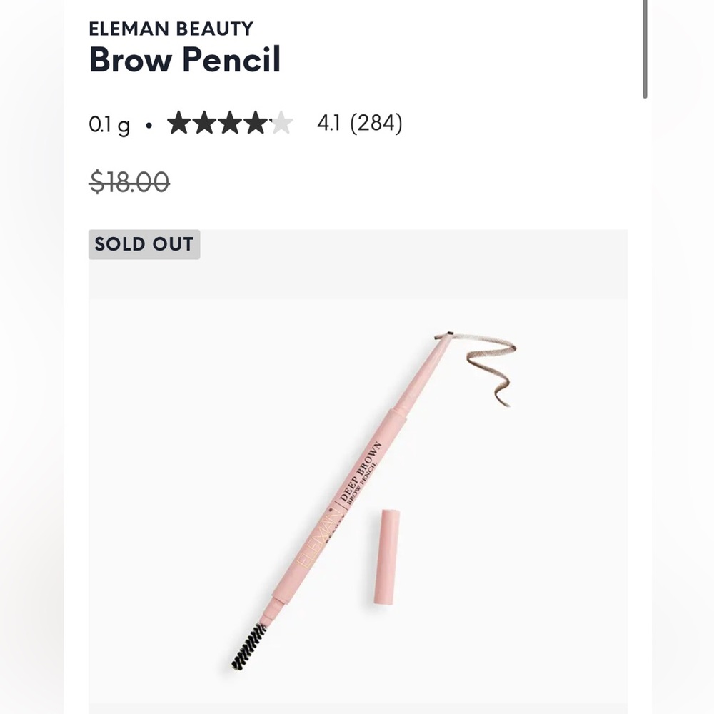 Eleman brown pencil in deep brown